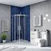 Nova High Gloss White Vanity Bathroom Suite - W1100 x D400/200mm profile small image view 7 