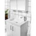 Miller - New York 60 Wall Hung Two Door Vanity Unit with Ceramic Basin - White profile small image view 5 