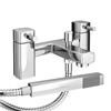 Neo Minimalist Bath Shower Mixer with Shower Kit - Chrome profile small image view 1 
