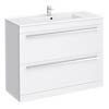 Nova 1000mm Vanity Sink With Cabinet - Modern High Gloss White profile small image view 1 