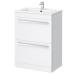 Nova High Gloss White Vanity Bathroom Suite - W1100 x D400/200mm profile small image view 2 