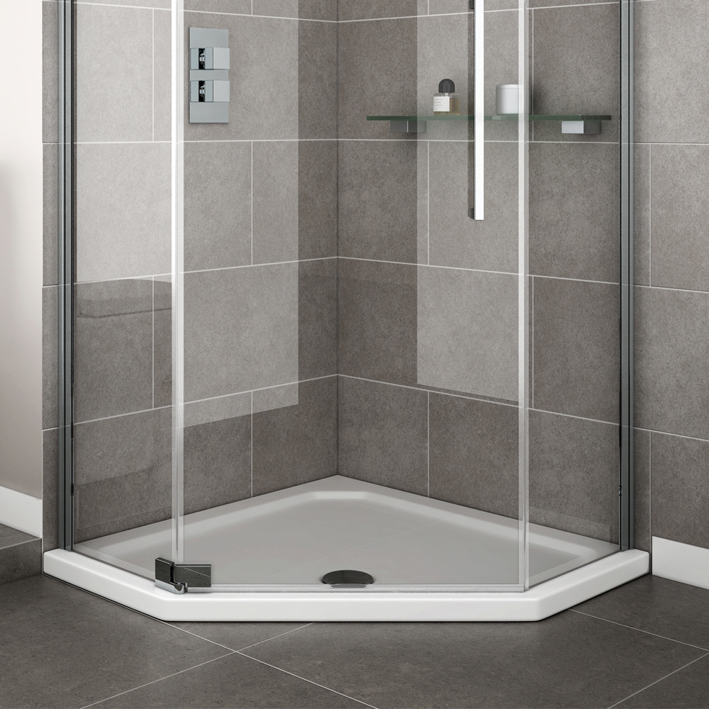 800 x 800 Diamond Shaped Shower Tray Victorian Plumbing UK