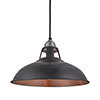 Industville Old Factory 15" Slotted Pendant - Pewter & Copper - OF-SLP15-CP-LPH profile small image view 1 