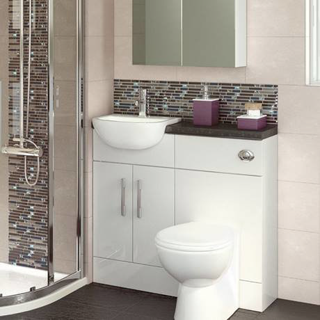 Hudson Reed 500x255mm Gloss White Compact Vanity Unit | Victorian ...