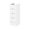 Hudson Reed 300x355mm White Gloss Full Depth 4 Drawer Unit profile small image view 1 