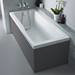Hudson Reed Gloss Grey 700 End Straight Bath Panel - OFF970 profile small image view 2 