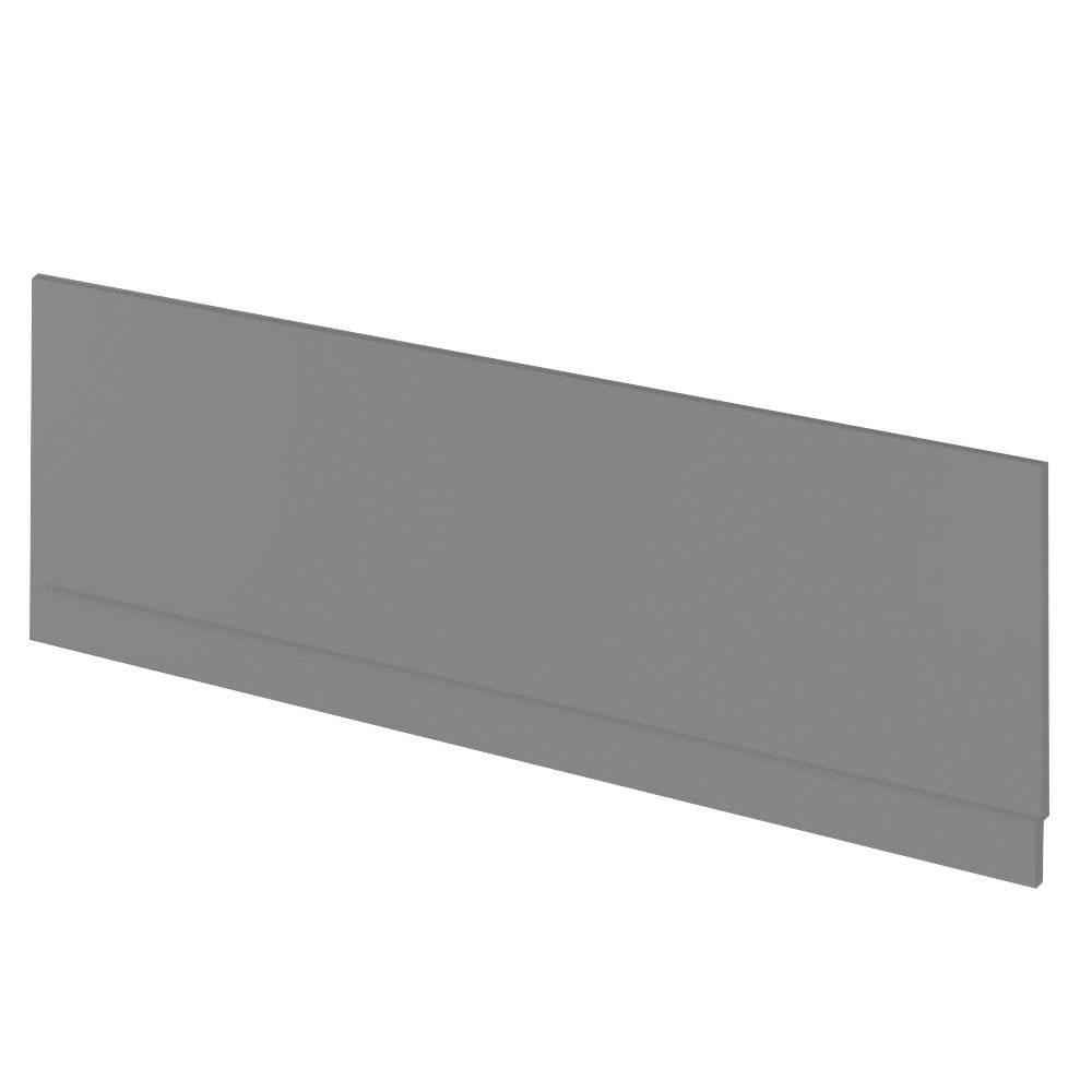 Hudson Reed Gloss Grey 1700 Front Straight Bath Panel - OFF977