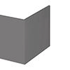 Hudson Reed Gloss Grey 700 Square Shower Bath End Panel - OFF979 profile small image view 1 