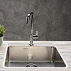 Reginox Ohio 50x40 1.0 Bowl Stainless Steel Kitchen Sink with Tap Ledge profile small image view 1 