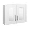 York Traditional White Ash 2 Door Mirror Cabinet (800 x 162mm) profile small image view 1 