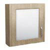 York Traditional Wood Finish 1 Door Mirror Cabinet (600 x 162mm) Small Image