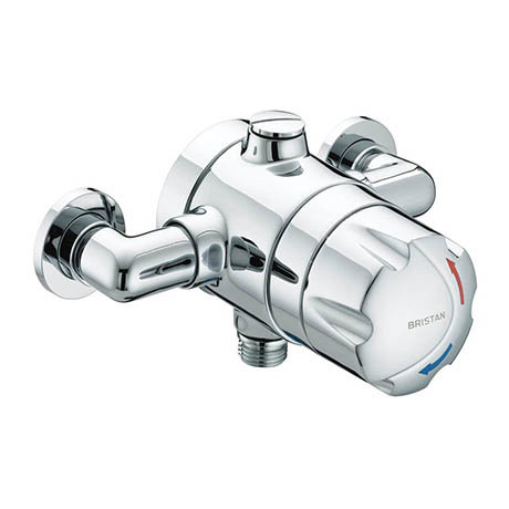 Bristan - Opac Thermostatic Exposed Shower Valve with Chrome Handwheel - OP-TS1503-EH-C