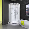 AquaLusso - Opus 02 - 900 x 900mm Shower Cabin - Polar White profile small image view 1 