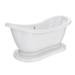 Oakland 1750 Double Ended Roll Top Slipper Bath with Skirt profile small image view 3 