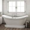 Oakland 1750 Double Ended Roll Top Slipper Bath with Skirt Small Image