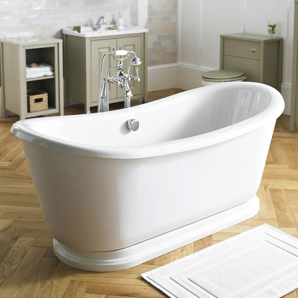 Old London - Greenwich Double Ended Slipper Freestanding Bath with Skirt - LDB002 at Victorian ...