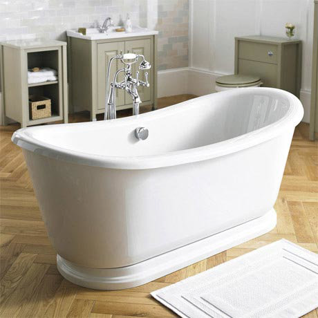 Old London - Greenwich Double Ended Slipper Freestanding Bath with Skirt - LDB002