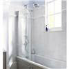Old London Hinged Straight Curved Top Bath Screen - LDE002 profile small image view 2 