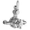 Old London - Chrome Traditional Twin Exposed Valve - LDNV11 profile small image view 1 