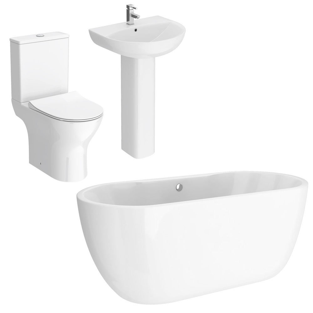 Orion Modern Free Standing Bathroom Suite Victorian Plumbing UK