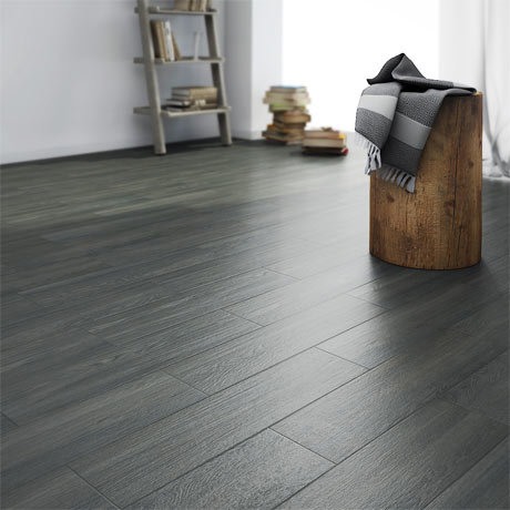 Oslo Carbon Wood Effect Floor Tiles, Laying Wood Effect Floor Tiles Uk
