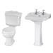 Oxford 5 Piece 2TH Traditional Ceramic Bathroom Suite profile small image view 2 