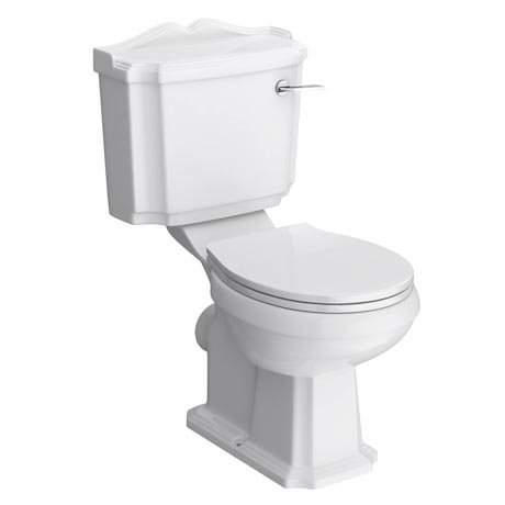 Oxford Close Coupled Traditional Toilet WC with Toilet Seat