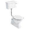 Burlington Concealed S Trap Bottom Outlet Low-Level WC with 520mm Ceramic Lever Cistern profile small image view 1 