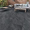 Pacific Anthracite Outdoor Stone Effect Floor Tile - 600 x 900mm profile small image view 1 