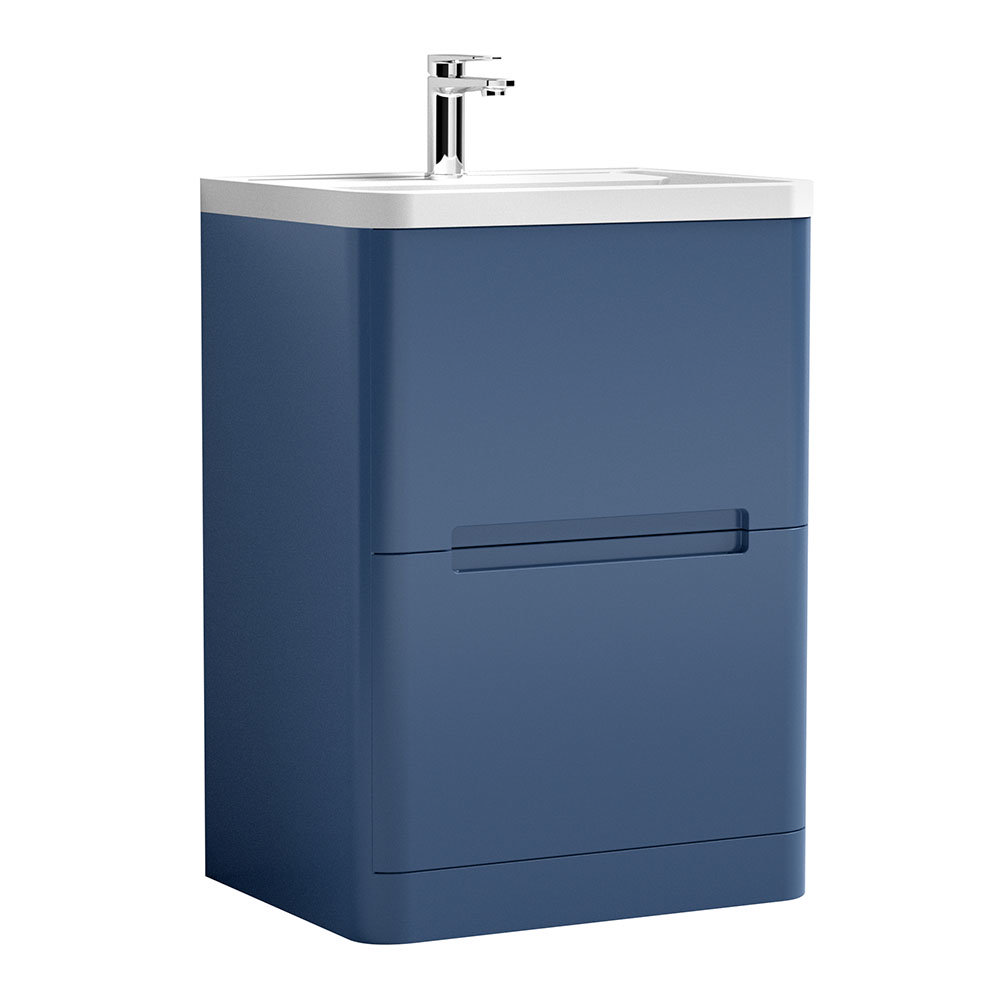 blue vanity unit 600mm