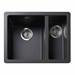 Rangemaster Paragon Undermount Ash Black 1.5 Bowl Igneous Granite Kitchen Sink profile small image view 2 