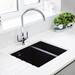 Rangemaster Paragon Undermount Ash Black 1.5 Bowl Igneous Granite Kitchen Sink profile small image view 3 