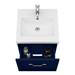 Period Bathroom Co. Wall Hung Vanity - Matt Blue - 500mm 1 Drawer with Chrome Handle profile small image view 2 