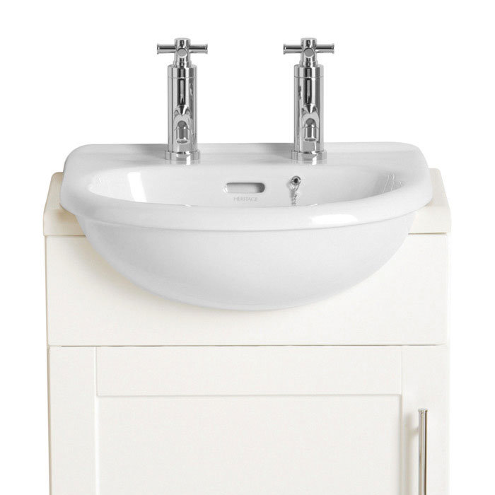 Heritage Belmonte Cloakroom SemiRecessed Basin Victorian Plumbing