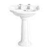 Heritage - Dorchester Standard Basin & Pedestal - Various Tap Hole Options profile small image view 1 