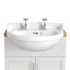 Heritage Dorchester 545mm Medium Semi-Recessed Basin - Various Tap Hole Options profile small image view 1 