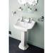 Heritage - Granley Cloakroom Basin & Pedestal - 1 or 2 Tap Hole Options profile small image view 4 