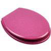 Euroshowers - Pink Glitter Resin Toilet Seat - 81980 at Victorian