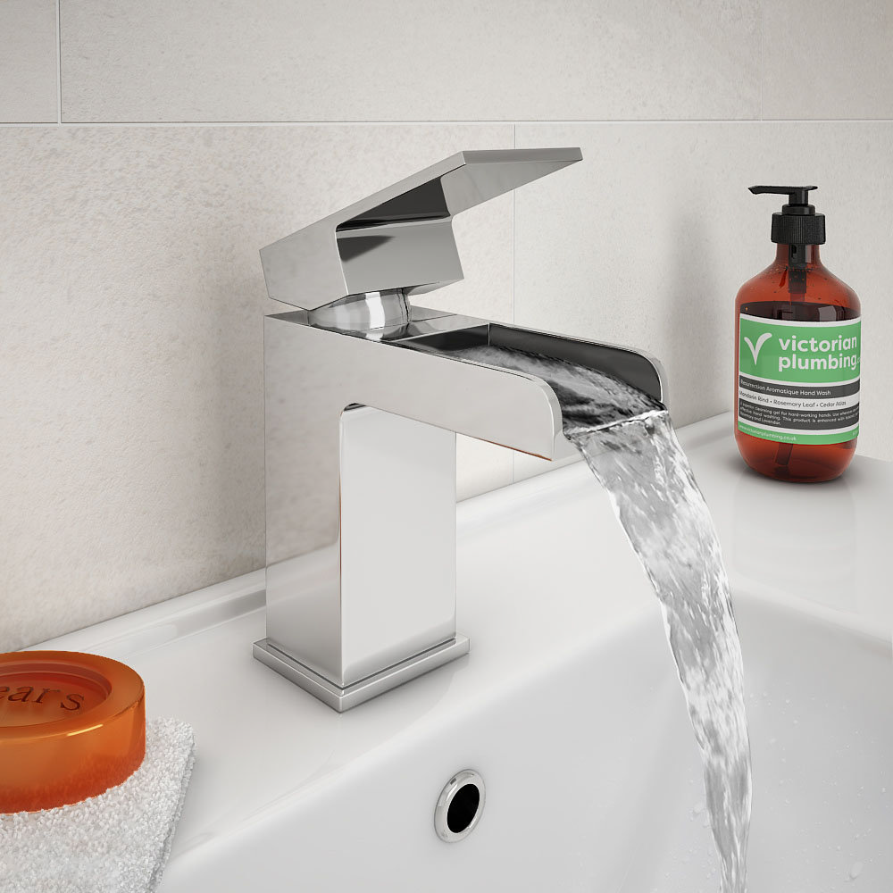 Plaza Waterfall Tap Package (Bath + Basin Tap) Victorian Plumbing UK