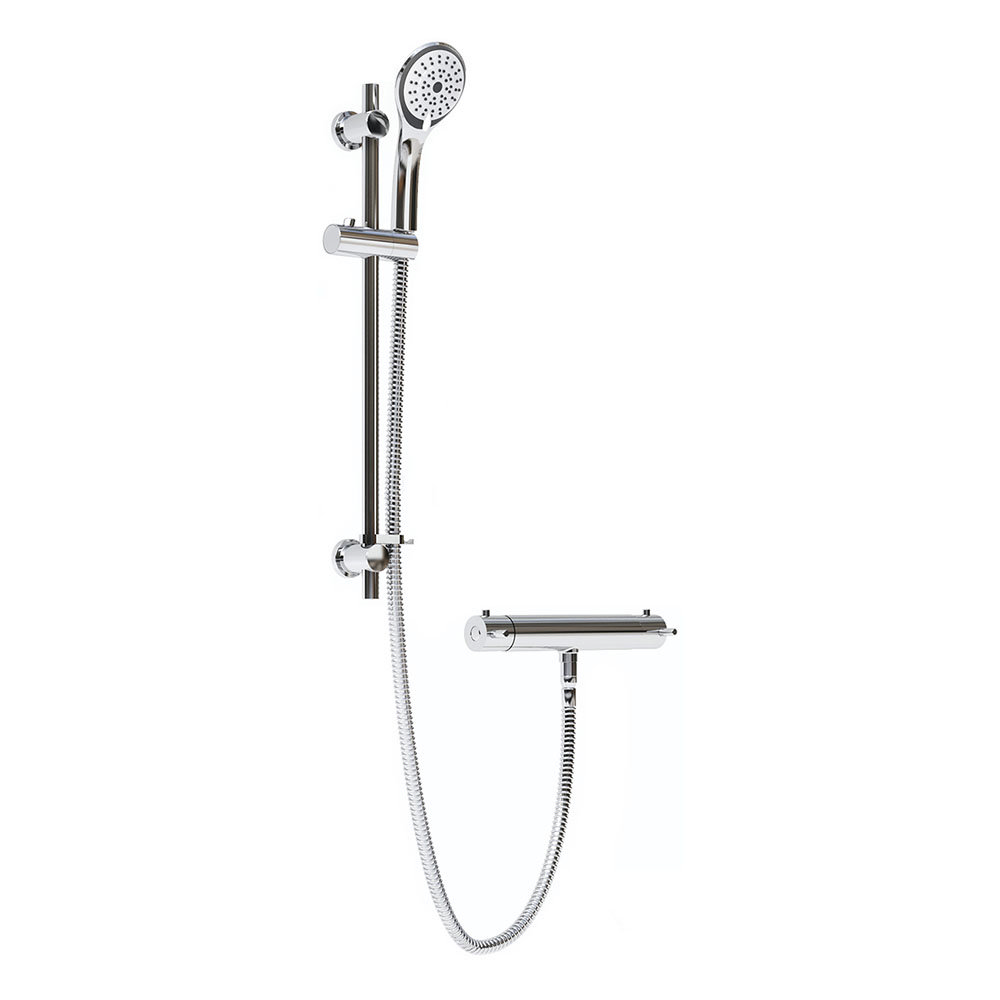Bristan Prism Thermostatic Exposed Safe Touch Bar Shower with Riser Kit and Fast Fit Connections - PM-SHXMMCTFF-C