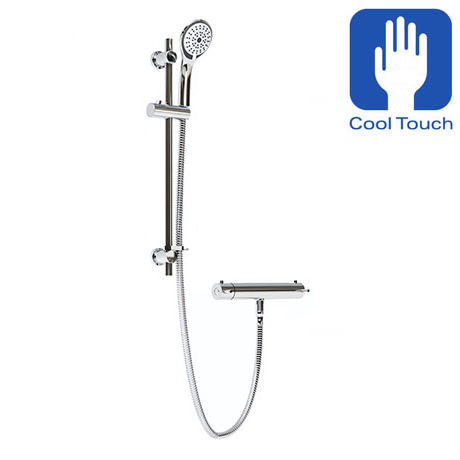 Bristan Prism Thermostatic Exposed Safe Touch Bar Shower with Riser Kit and Fast Fit Connections - P