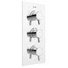 Bristan - Prism Thermostatic Recessed Dual Control Three Handle Shower Valve with Integral Twin Stopcocks - PM2-SHC3STP-C profile small image view 1 