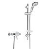 Bristan Prism Thermostatic Exposed Single Control Shower Valve with Adjustable Riser Kit - PM2-SQSHXAR-C profile small image view 1 