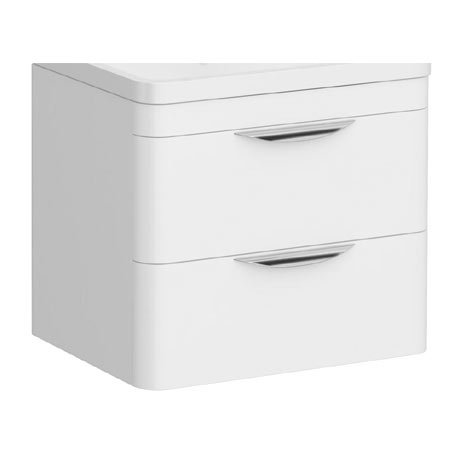 Monza 600mm White Wall Hung Vanity Cabinet (excluding Basin)