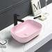 Arezzo Matt Pink Ceramic Unslotted Click Clack Basin Waste profile small image view 2 