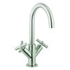 Crosswater MPRO Crosshead Brushed Stainless Steel Mono Basin Mixer - PRC110DNV profile small image view 1 