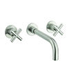 Crosswater MPRO Crosshead Brushed Stainless Steel Wall Mounted 3 Hole Set Basin Mixer - PRC130WNV profile small image view 1 