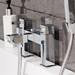 Prime Modern Bath Shower Mixer with Shower Kit - Chrome profile small image view 2 
