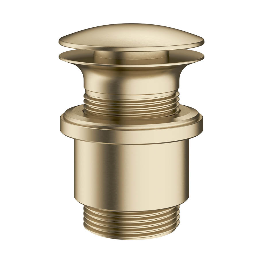 Crosswater MPRO Unslotted Click Clack Basin Waste Brushed Brass