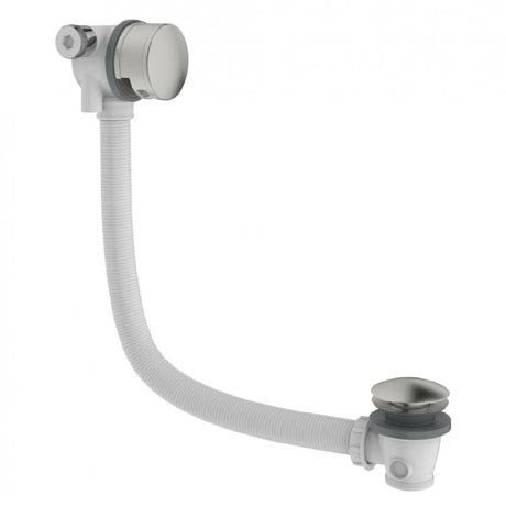 Crosswater - Mike Pro Bath Filler with Click Clack Waste - Brushed Stainless Steel - PRO0351V
